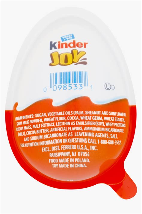 ingredients kinder joy.